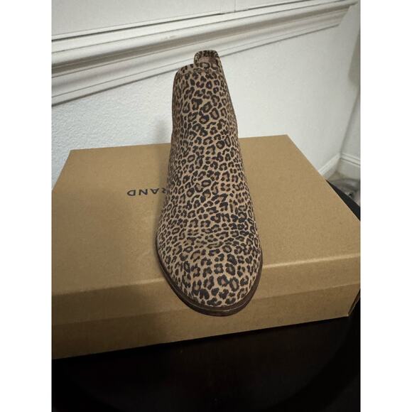 NEW Lucky Brand Baley 2 Eyelash Leopard Print Ankle Boots Leather Size 6.5 - Picture 4 of 9